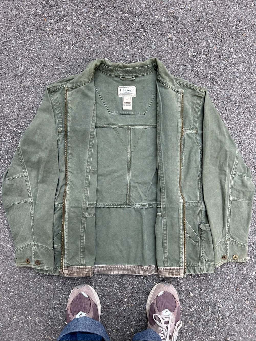 Vintage 90s L.L. Bean Military-Style Field Jacket in Olive Green - Picture 2 of 10